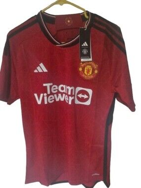 adidas Manchester United Home Jersey TeamViewer Authentic Shirt NWT Size M